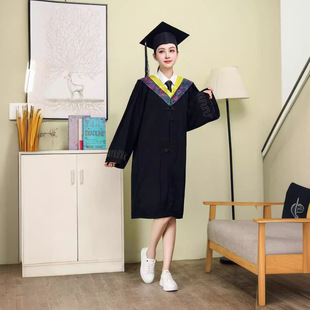 学位学士服毕业礼服大学生工科理科文科研究生硕士医学班服博士服