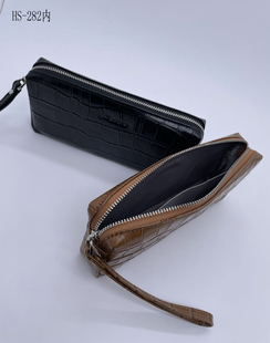 埃索专柜正品HS-282,头层牛皮女式手拿包小拎包零钱包卡包