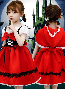 女童小红帽表演服幼儿园演出服