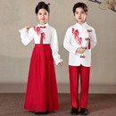 六一儿童合唱服中国风中小学生诗歌朗诵主持演讲比赛礼服装 演出服