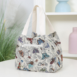 手拎保温精致手提包便当饭盒袋新款女包防水妈妈中年上班小布包