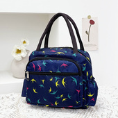 牛津布小包饭盒袋包大容量便当带饭手提包女加厚中年单肩包防水包