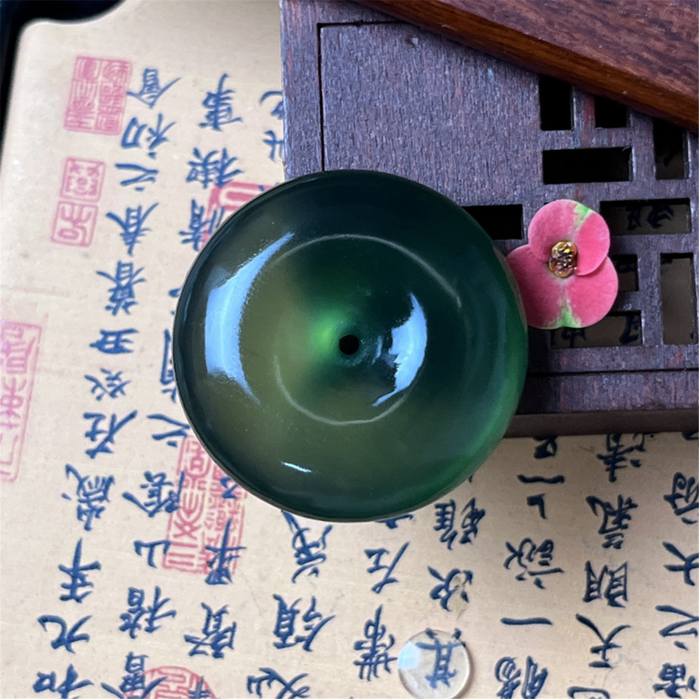 天然岫玉180料平安扣吊墜保真