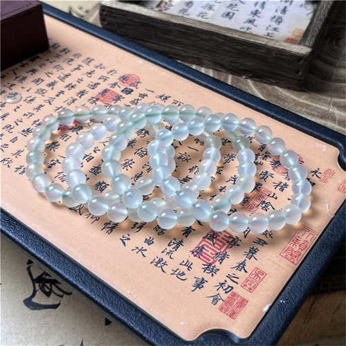 天然岫玉冰种手串女款卡8夏季新