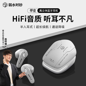 弱水时砂甲虫蓝牙耳机半入耳运动游戏超长待机5.3真无线耳机