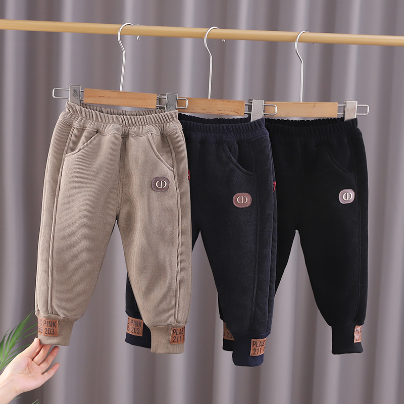 男童加绒加厚冬季一条可过冬棉裤