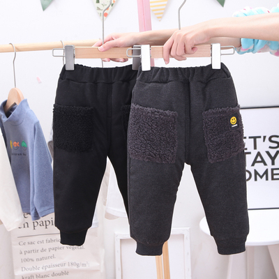 冬季加厚新款小童休闲保暖棉裤