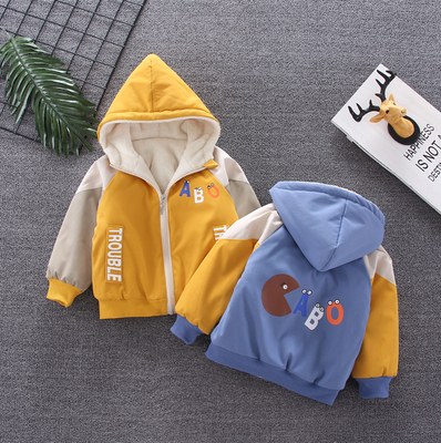 冬季新款加绒加厚宝宝棉袄外套