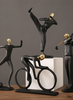 运动人物造型树脂摆件家居客厅玄关电视柜酒柜书柜办公桌面装饰品