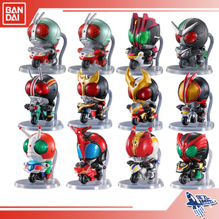 万代扭蛋 假面骑士 骑车造型摆件 电王 V3 甲斗 欧兹摩托机车摆