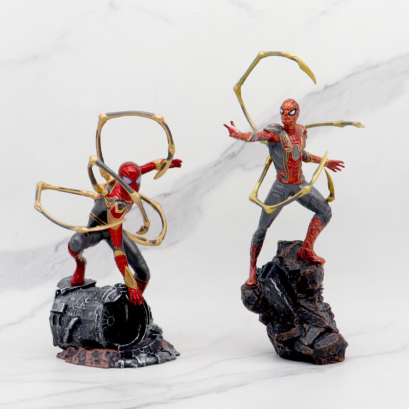 复仇者联盟动漫手办摆件 钢铁蜘蛛模型英雄无归 盒装优质批发