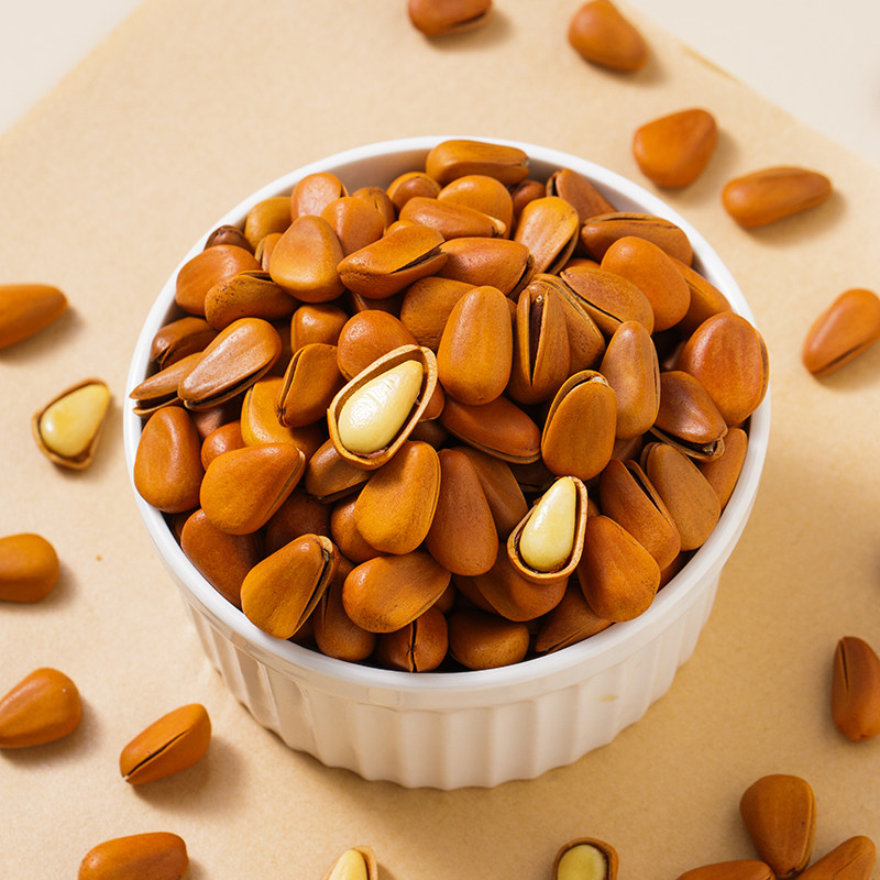 哟嗨呆手剥松子250g新货红松子坚果散装开口松树籽孕妇大颗粒,零食/坚果/特产,东北松子,淘宝优惠券,粉丝福利购,淘宝优惠卷