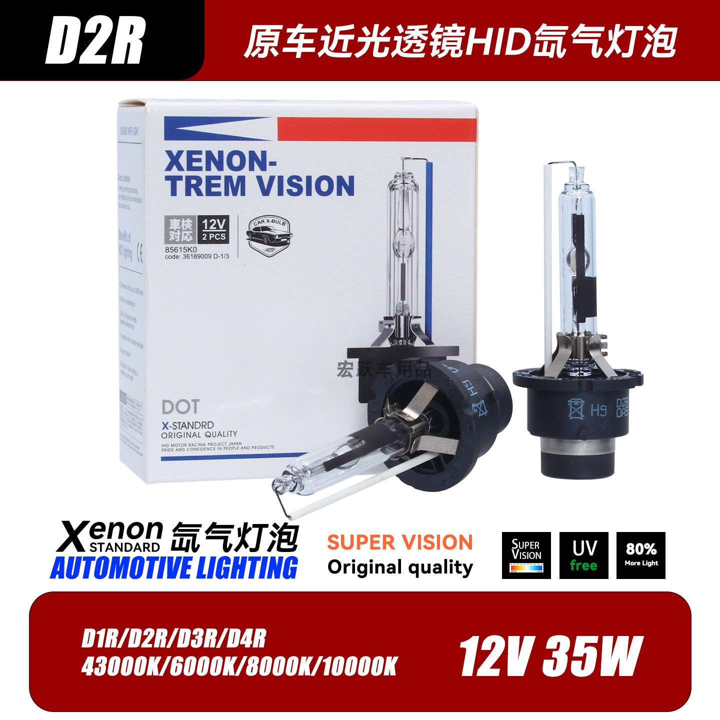 D2R森林人傲虎原车近光透镜灯