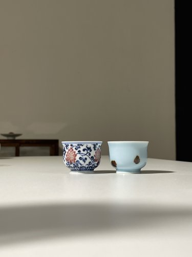 荷田隅窑 多款小金钟杯45ml景德镇手工陶瓷品茗杯岩茶杯功夫茶杯