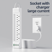 美规插座110v多功能带手机支架usb type c充电台湾插排美标延长线