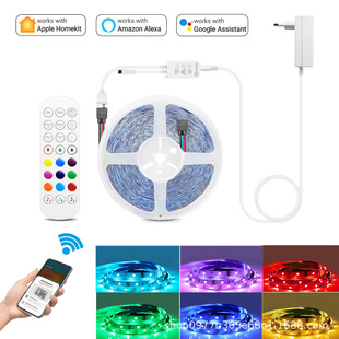 欧美homekit智能灯带控制器led七彩变色氛围灯遥控器WiFi RGBCW灯