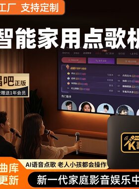 2025新款智能家用点歌机4K支持投屏正版K歌盒子家庭KTV点歌机唱K