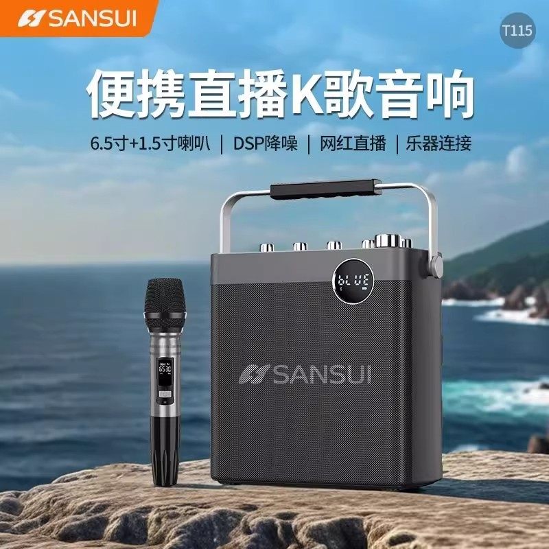 山水T113手提无线蓝牙音箱广场舞户外超重低音k歌音响带话筒,影音电器,无线/蓝牙音箱,淘宝优惠券,粉丝福利购,淘宝优惠卷