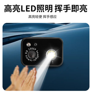 D71080P摄像机LED挥手感应头灯户外防抖旅行录像照明一体机相机