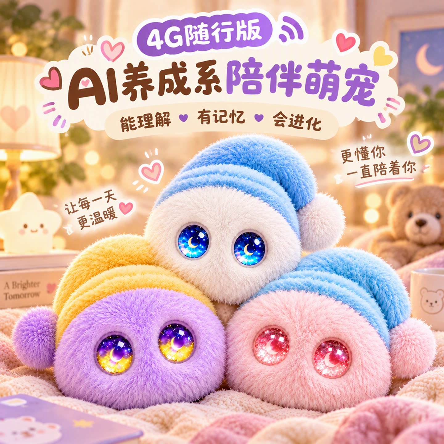 ai智能机器人豆包儿童陪伴聊天对话毛绒女孩玩具电子宠物生日礼物