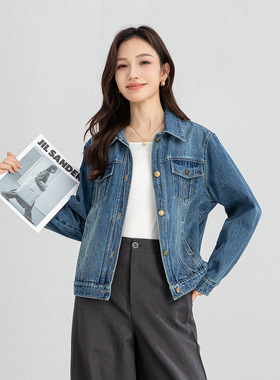 忆霏牛仔外套2026春季新款时尚气质女装韩版百搭外套宽松夹克纯棉