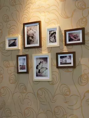 Solid Wood Photo Wall photo wall photo frame wall frame wall creative hanging wall combination modern simple children's room background decoration frame