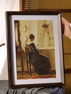 实木相框挂墙2K4k装裱画框空框16寸海报拼图框架A3a4定制儿童摆台