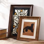 复古画框架装 裱空框4k8k水彩素描a3a4油画拼图定制仿木质相框挂墙