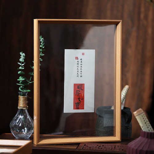 简约双面透明亚克力相框安装简单