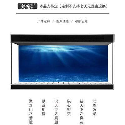鱼缸背景海洋海底世界一米阳光海水壁画HY1145