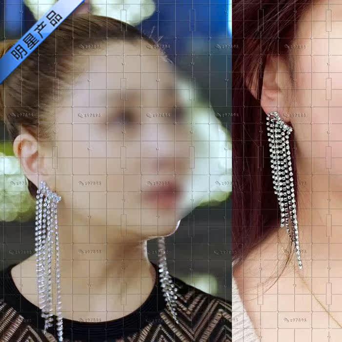 正青春同款耳环殷桃明星耳钉甜美百搭气质长款流苏耳饰林睿送女友