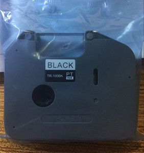 兄弟套管打印机用色带 TR-100BK 黑色品牌色带适用于 PT-E800TK