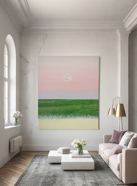 北欧卧室摆画治愈客厅艺术挂画高级玄关现代装饰画风景简约壁画