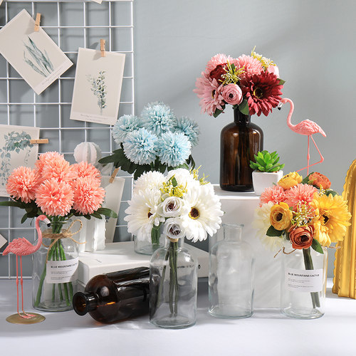 北欧仿真花客厅插花装饰花束