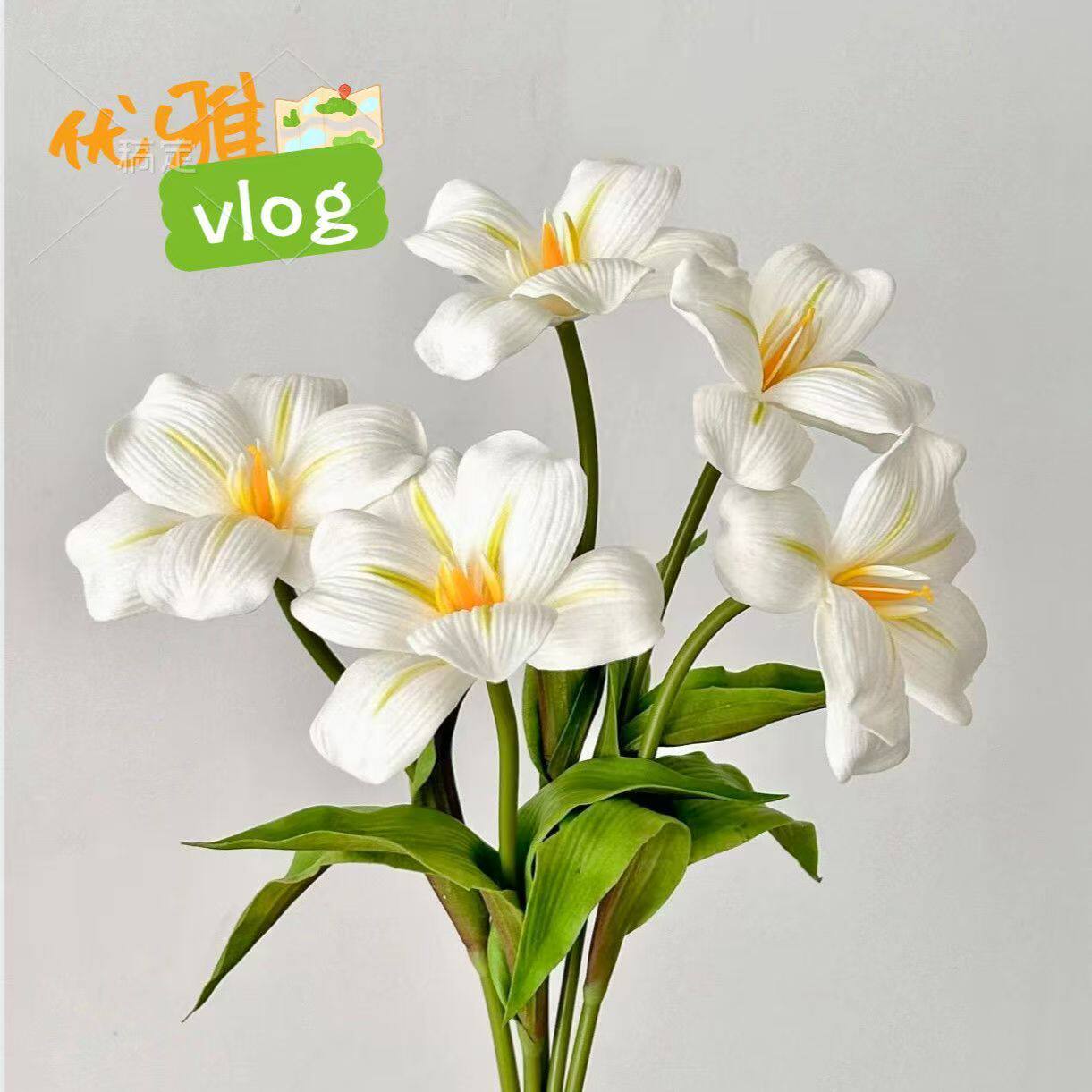 现代简约仿真花布朗尼开口郁金香PU手感家居客厅餐桌装饰花艺摆件