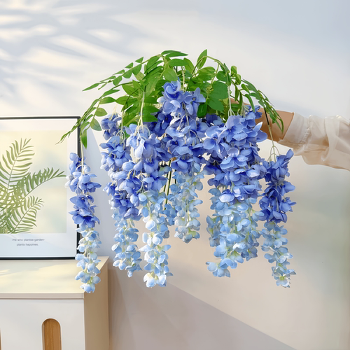 紫罗兰花绢花室内客厅垂吊花藤