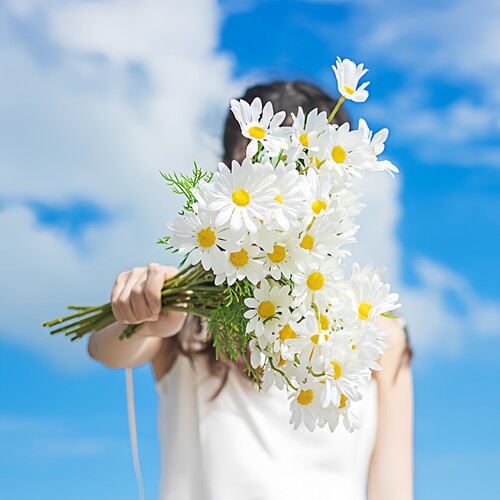 ins风仿真小雏菊假花拍照小道具