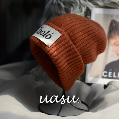 减龄素颜~弹力大~秋冬女字母帽