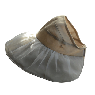 2026春夏季新款纱帽女出游遮阳帽法式优雅防晒帽子透气空顶太阳帽