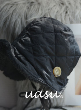 显脸小~不臃肿~防风护耳羽绒棉渔夫帽雷锋帽秋冬季女保暖贝雷帽