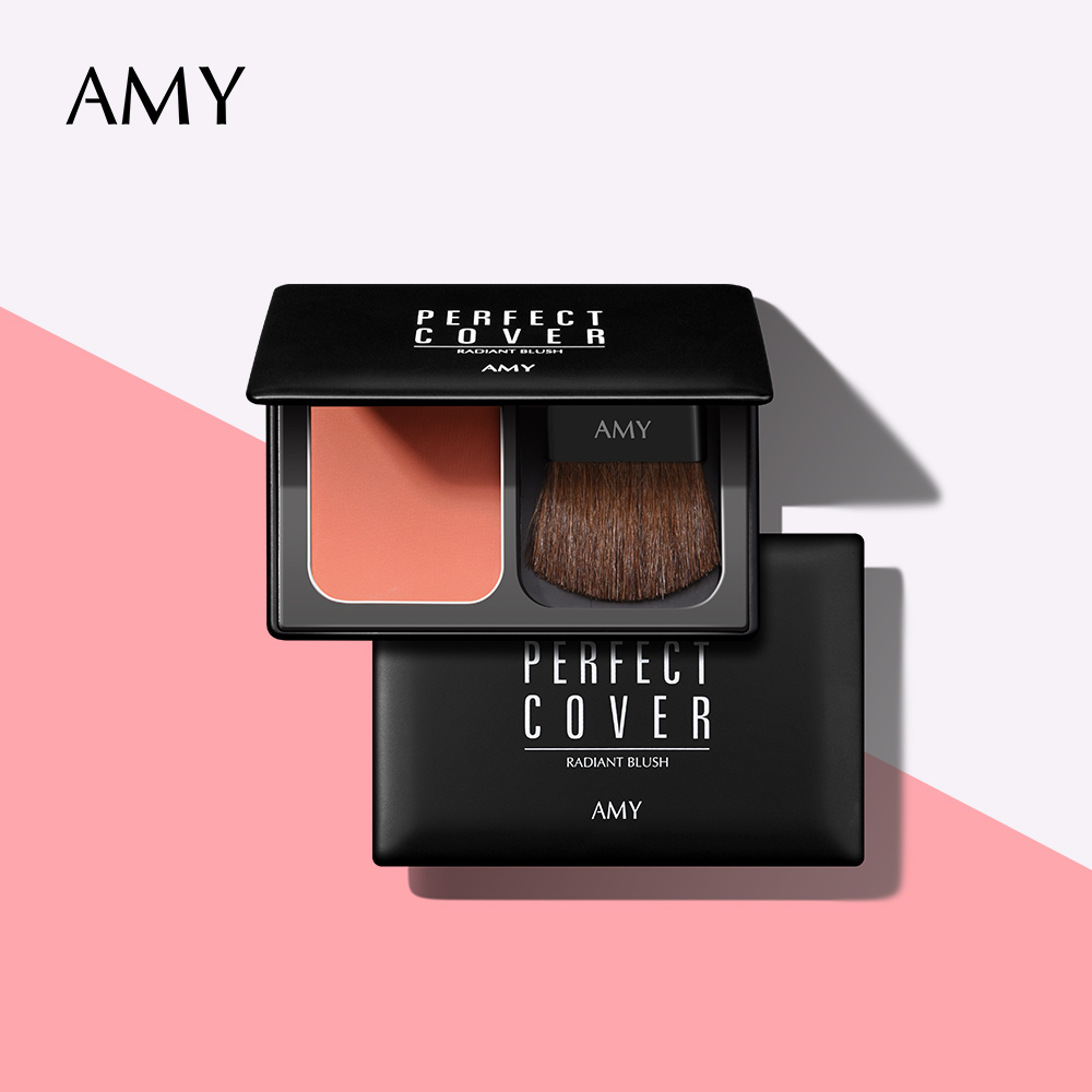 Amy/安美单色腮红膏盘正品裸妆自然提亮肤色修容高光橘色胭脂膏女