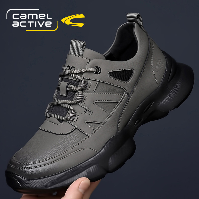德国骆驼动感鞋子男鞋春秋季爆款运动厚底老爹鞋户外徒步登山鞋