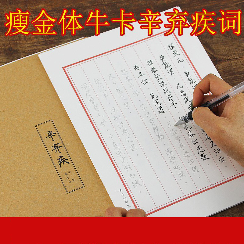 章紫光成人瘦金体字帖学生钢笔字帖书法字帖硬笔临摹练字帖辛弃疾