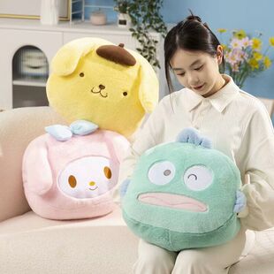 软萌卡通毛绒玩具手捂暖手抱枕可插手抱枕可爱毛绒捂手神器女生