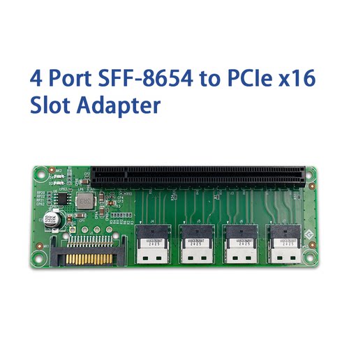 PCIe4.0扩展板 SFF-8654 4i转PCIe x16插槽转接卡