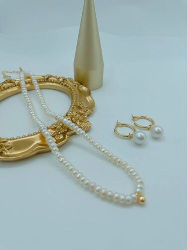 14k注金淡水珍珠钟楚曦同款项链