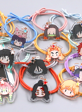 原创伊之助头饰富冈义勇蝴蝶忍发饰动漫周边我妻善逸鬼灭之刃发圈