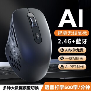 2026新款DeepSeek无线三模充电鼠标搭载RGB光效办公游戏两用便捷