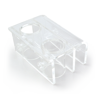 新款高透明亚克力进出水管固定夹水管固定架音单双孔21mm/26mm