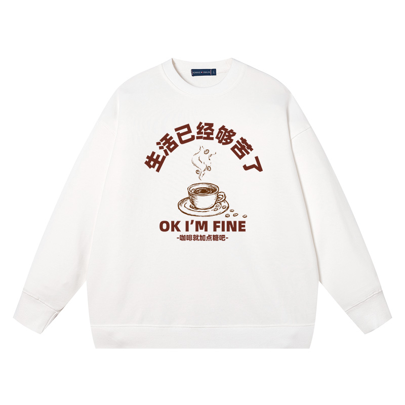 生活圆领卫衣秀洛纯棉宽松